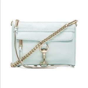 Rebecca Minkoff Mini M.A.C. Crossbody in baby blue